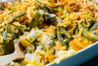 Creamy Mashed Potato Green Bean Bake