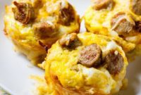 Sausage, Egg, and Cheese Hash Brown Bites