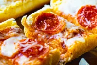 Cheesy Garlic Bread Pizza