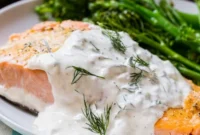 Succulent Salmon with Creamy Dill
