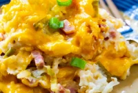 Cheesy Ham & Hash Brown Bake
