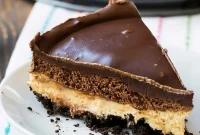 Velvet Peanut Butter Chocolate Mousse Cheesecake
