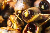 Sweet and Savory Bacon Wrapped Stuffed Dates
