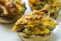 Green Bean Casserole Mushroom Bites
