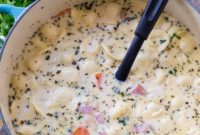 Velvety Ham, Tortellini and White Bean Soup