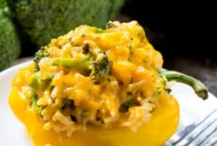 Cheesy Broccoli Pepper Boats