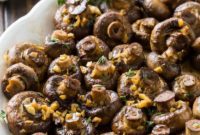 Golden Garlic Butter Roasted Mushrooms