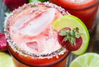 Blushing Strawberry Margaritas