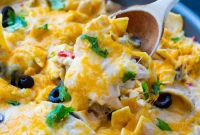 Cheesy Creamy Chicken Skillet Enchiladas