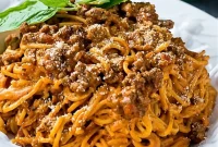 Velvety Instant Pot Cream Cheese Spaghetti