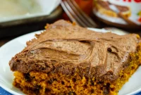 Pumpkin Sheet Cake with Irresistible Nutella Cream Cheese Frosting