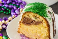 Festive Mardi Gras Pound Cake