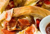 Easy Air Fryer Pepperoni and Peppers Stromboli