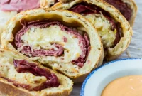 Crispy Air Fryer Reuben Stromboli