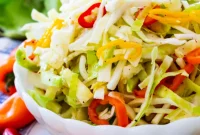 Tangy Cabbage and Bell Pepper Slaw