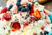 Stars and Stripes Cheesecake Salad