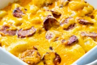 Smoked Sausage and Cheesy Potato Bake