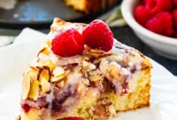 Raspberry Cream Cheese Swirl Coffee Cake