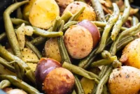 Crock Pot Sausage Potato Green Bean Feast