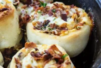 Bacon-Packed Cheesy Garlic Rolls
