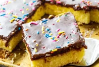 Decadent Cream Cheese Sheet Cake with Chocolate Glaze
