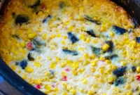 Effortless Southwestern Slow Cooker Corn Casserole