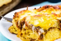 Dreamy Overnight Sausage & Caramelized Onion Casserole