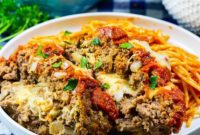 Gooey Mozzarella Stuffed Meatloaf
