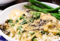 Creamy Slow Cooker Garlic Parmesan Chicken