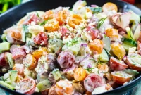 Silky Tomato and Crisp Cucumber Chopped Salad
