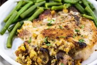 Southern Cornbread Stuffed Pork Chops