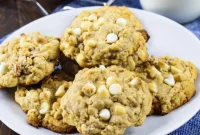 Decadent White Chocolate Oat Cookies
