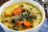 Rustic Slow Cooker Tuscan Sausage Soup