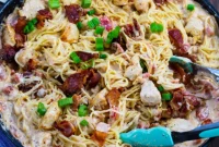 Creamy Chicken and Bacon Angel Hair Pasta