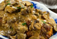 Hearty Meatloaf with Savory Mushroom Gravy