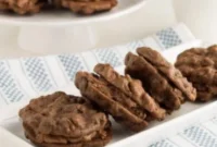 Double Chocolate Cookies with Mocha Cream Filling