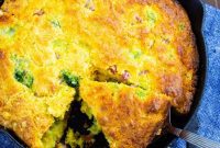 Savory Broccoli and Ham Cornbread Bake