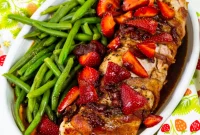 Strawberry Balsamic Glazed Pork Tenderloin