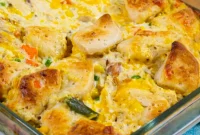 Fluffy-Topped Chicken Pot Pie Casserole