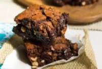 Decadent Peanut Caramel Dark Chocolate Brownies
