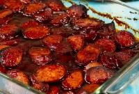 Hearty Baked BBQ Sausages