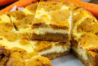Spiced Carrot Cake Cheesecake Bars