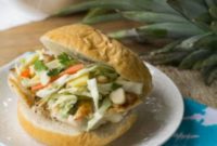 Island Chicken Sandwich with Pineapple-Macadamia Slaw