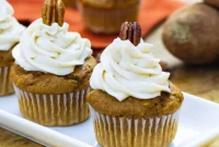 Autumn Spice Sweet Potato Cupcakes