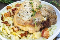 Harvest Pork Chops with Creamy Apple and Cabbage