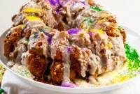 Mardi Gras Party Pull-Apart Bread