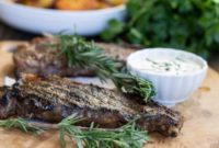 Seared New York Strip with Zesty Horseradish Mustard