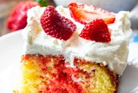 Strawberry Cloud Poke Cake