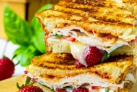 Sweet and Savory Strawberry Turkey Brie Panini