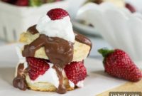 Sweet Strawberry Shortcake Biscuits with Chocolate Gravy
